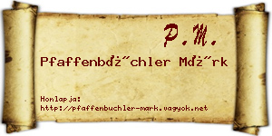 Pfaffenbüchler Márk névjegykártya