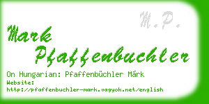 mark pfaffenbuchler business card
